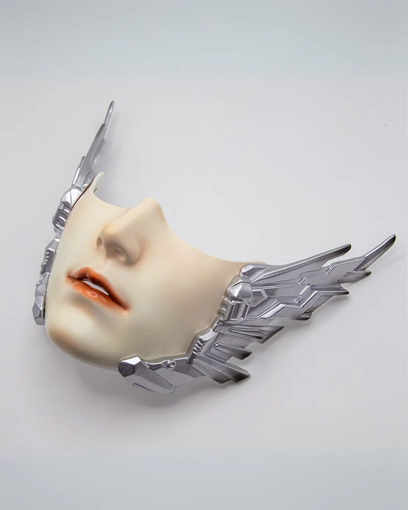 Cyberpunk Mecha Ascension Half-Face Cosplay Mask - Image 9
