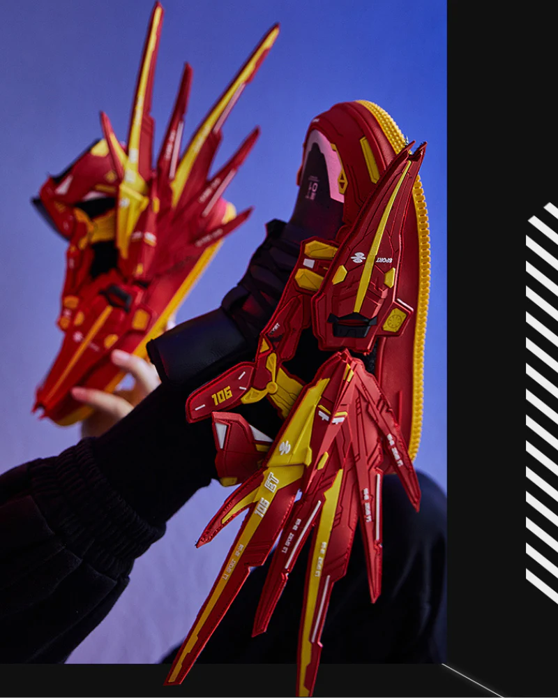 Cyberpunk Mecha Wings Sneakers|Blue Purple Red - Image 14