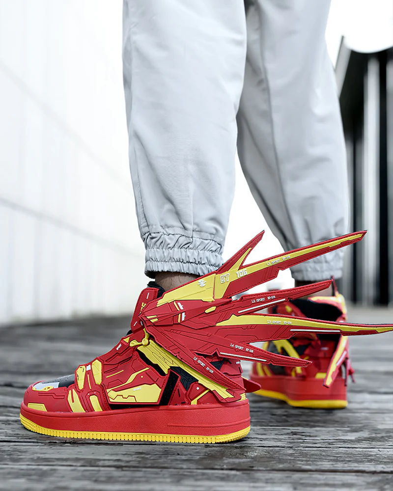 Cyberpunk Mecha Wings Sneakers|Blue Purple Red - Image 21