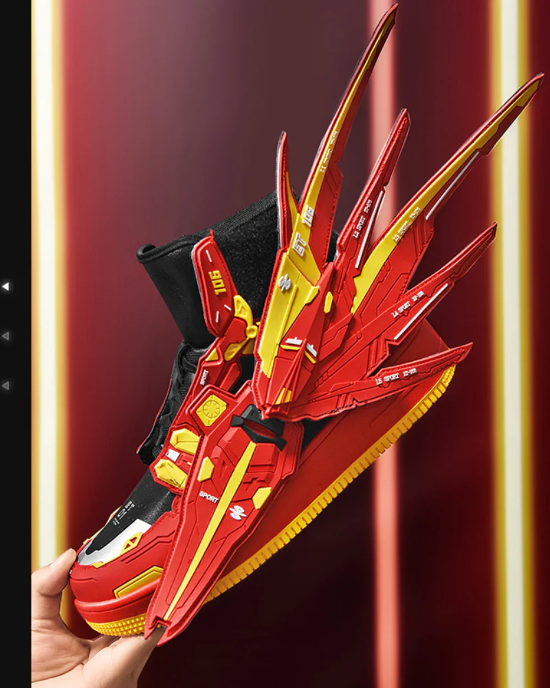 Cyberpunk Mecha Wings Sneakers|Blue Purple Red - Image 22