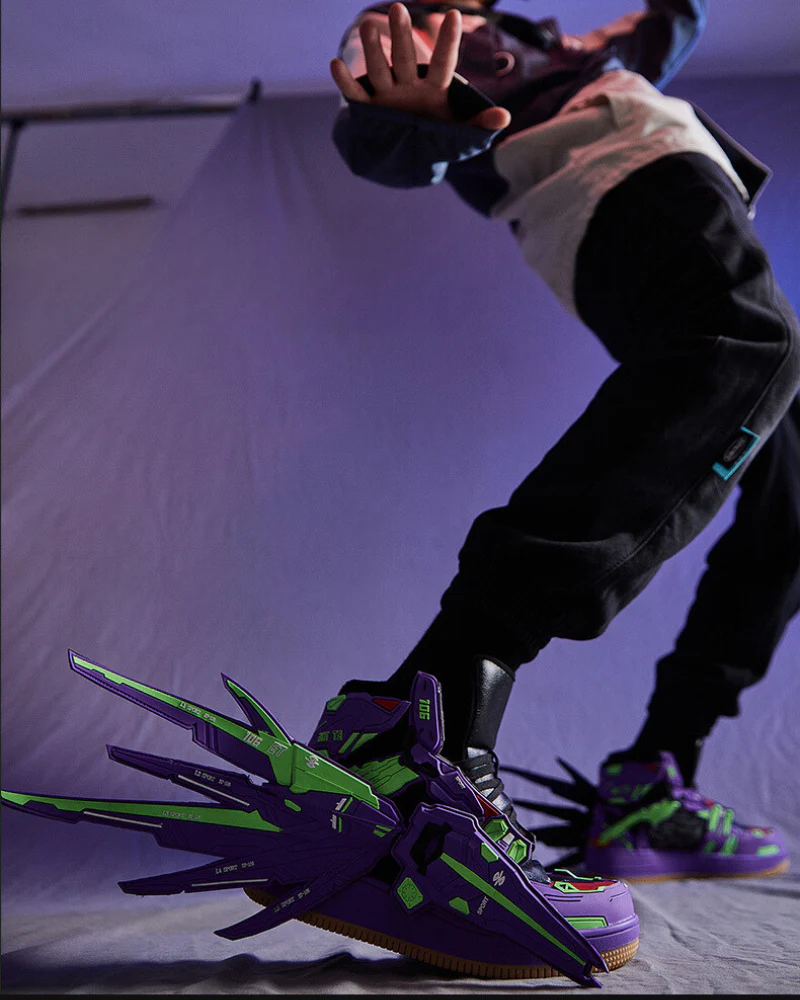 Cyberpunk Mecha Wings Sneakers|Blue Purple Red - Image 8