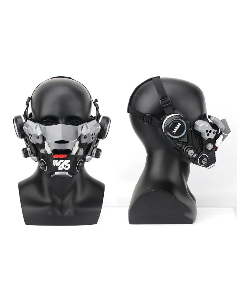 Cyberpunk Mesh Half Face Mask - Image 2