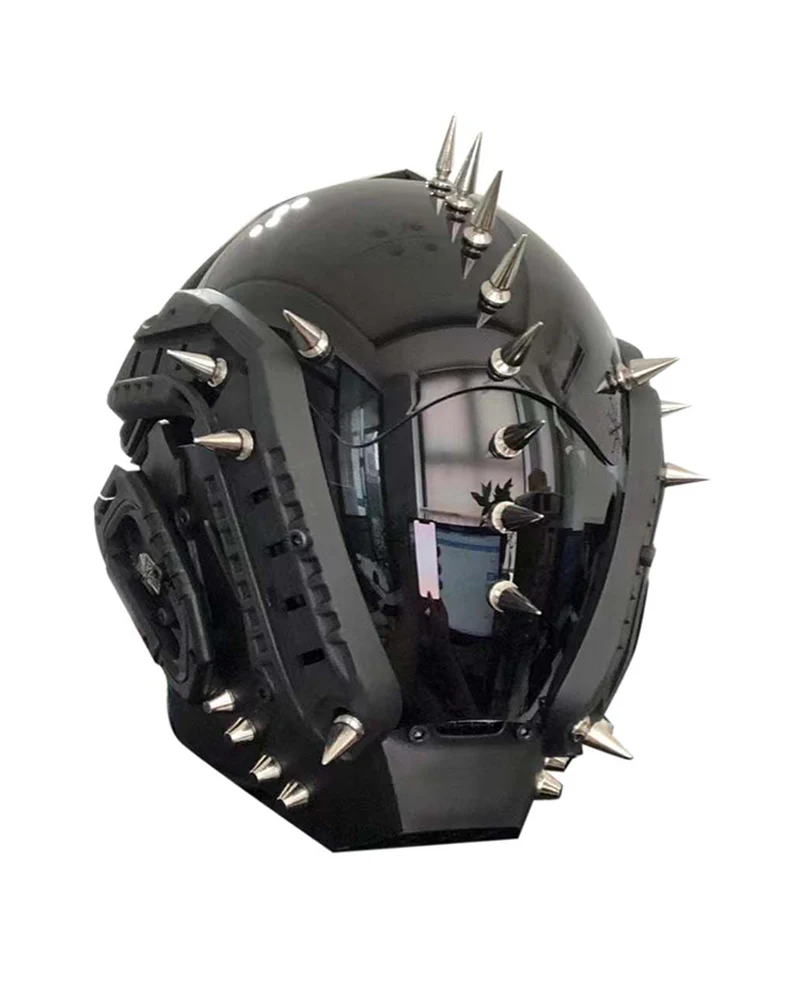 Cyberpunk Party Rivet Helmet Mask - Image 7