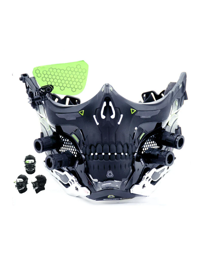 Cyberpunk Skull Half Face Mask - Image 4