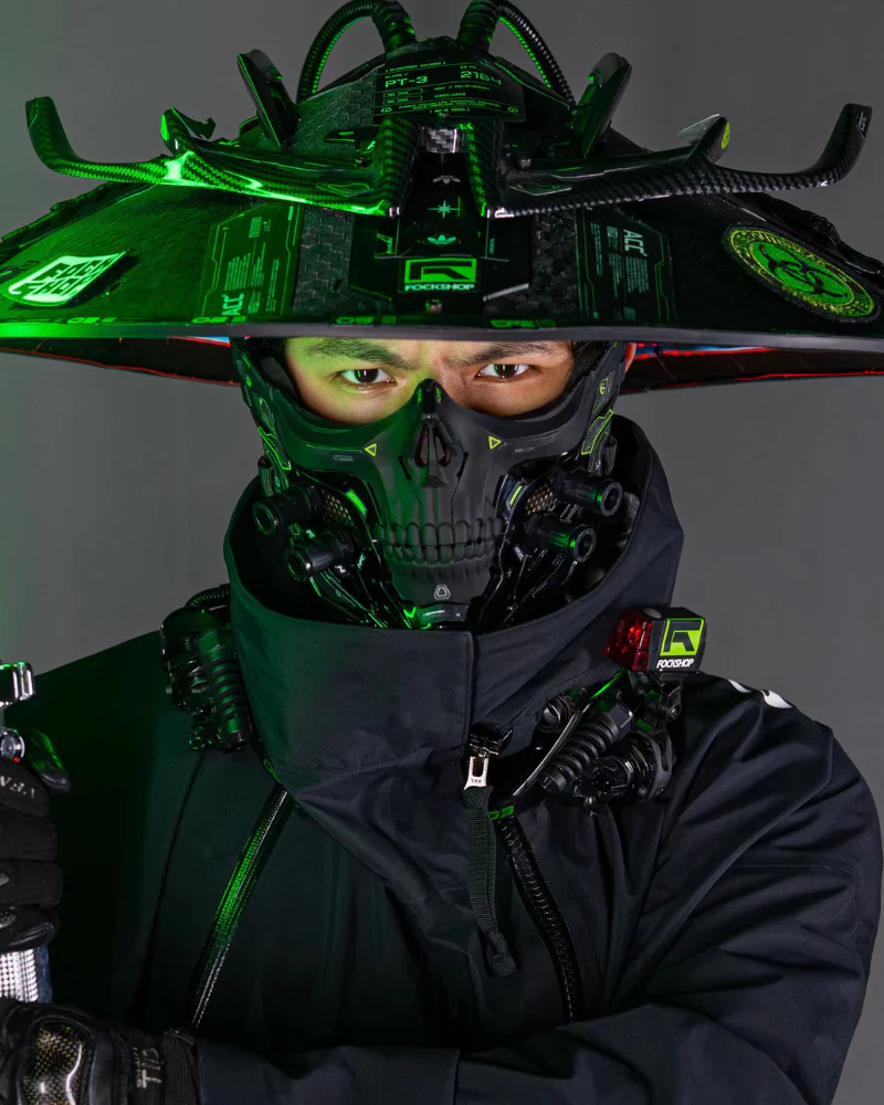 Cyberpunk Skull Half Face Mask - Image 7
