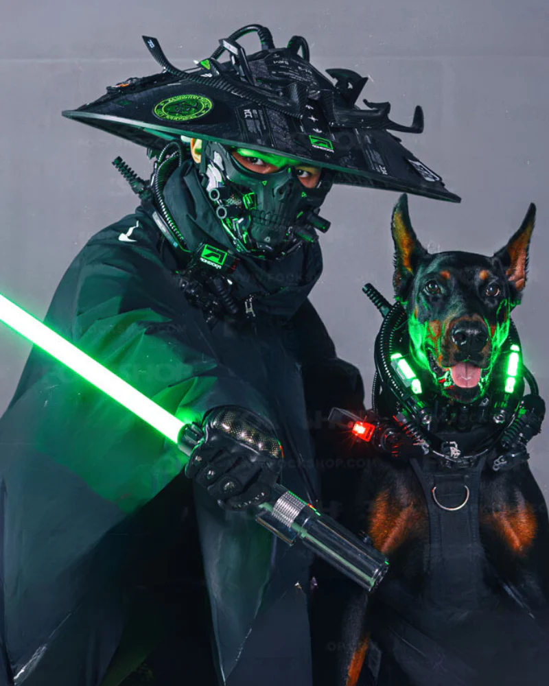 Cyberpunk Skull Half Face Mask - Image 8