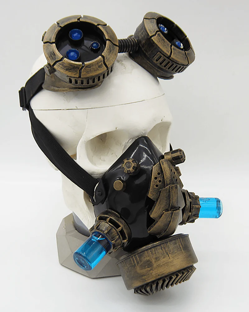 Cyberpunk Steampunk Glow Goggles And Mask (Sold Separately) - Image 11