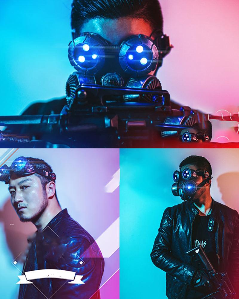 Cyberpunk Steampunk Glow Goggles And Mask (Sold Separately) - Image 20