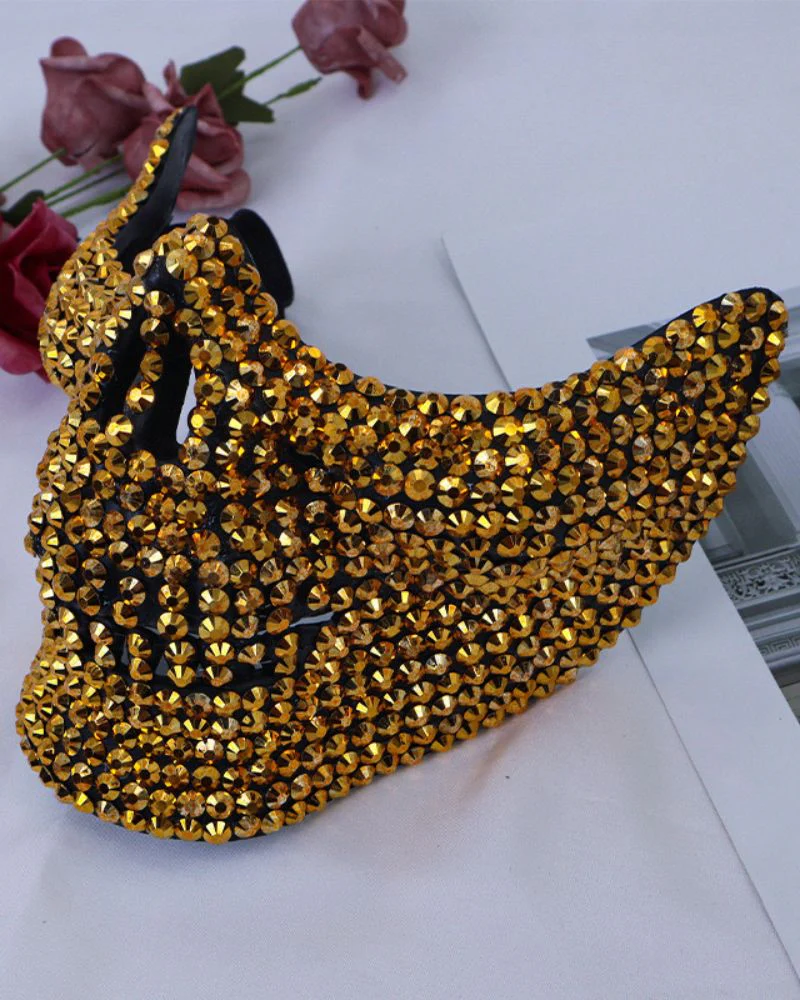 Cyberpunk Studded Diamond Horror Skull Mask - Image 4