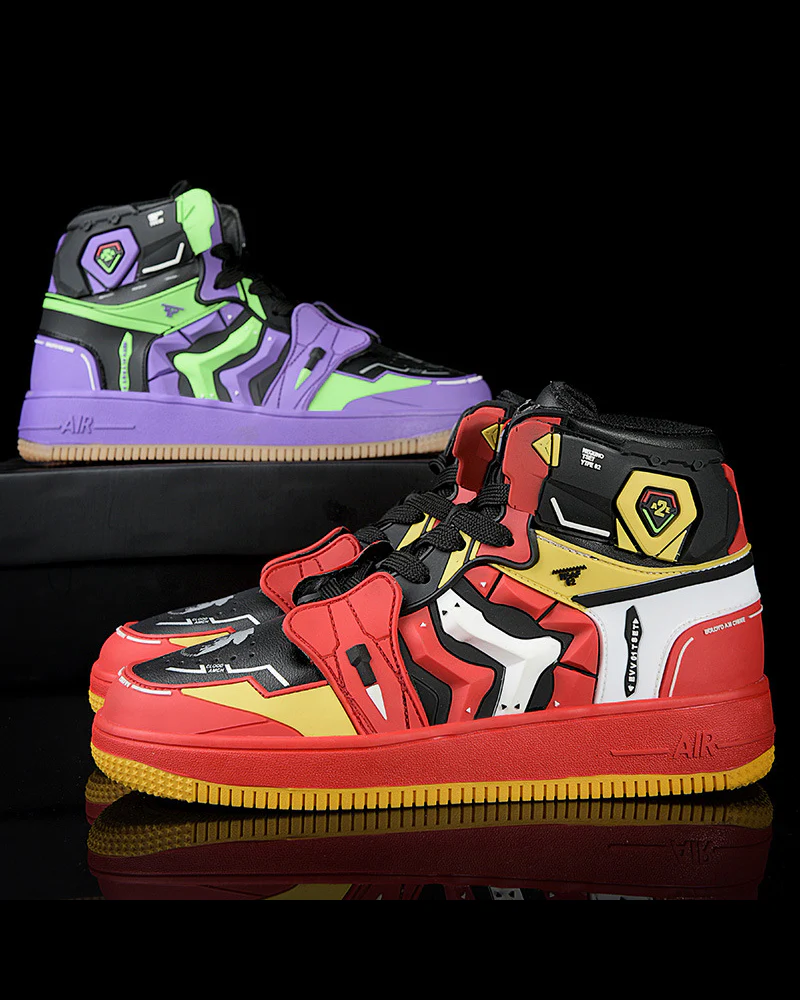 Cyberpunk Techwear Mecha Purple Sneakers - Image 10