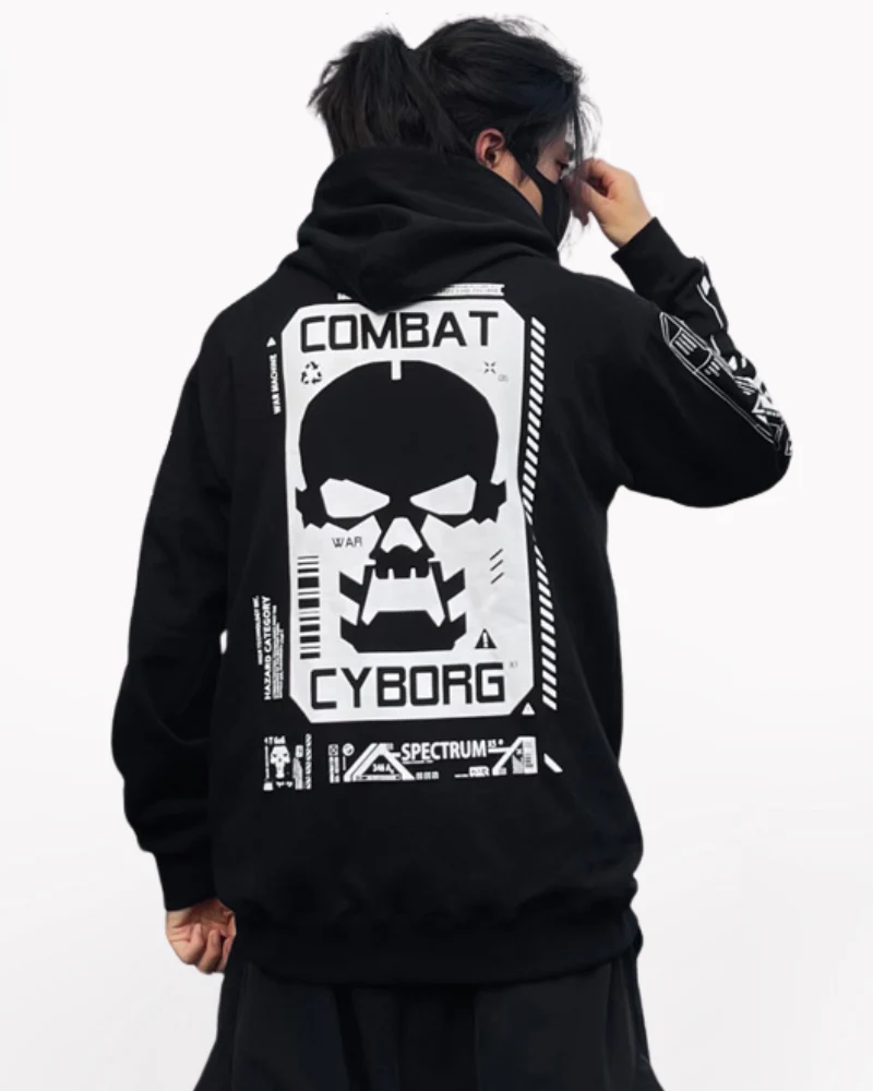 Cyberpunk Techwear Skull Hoodie