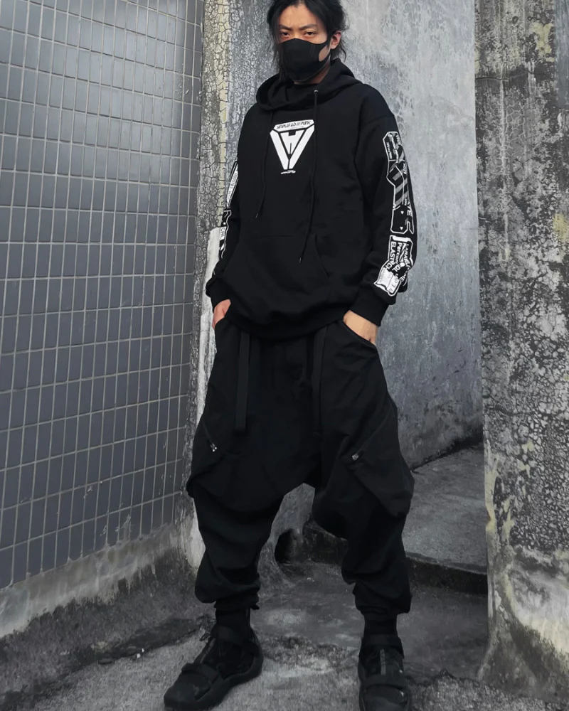 Cyberpunk Techwear Skull Hoodie - Image 3