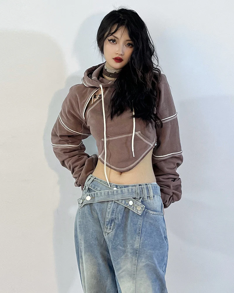 Darkwear Cutout Crop Hoodie - Image 6