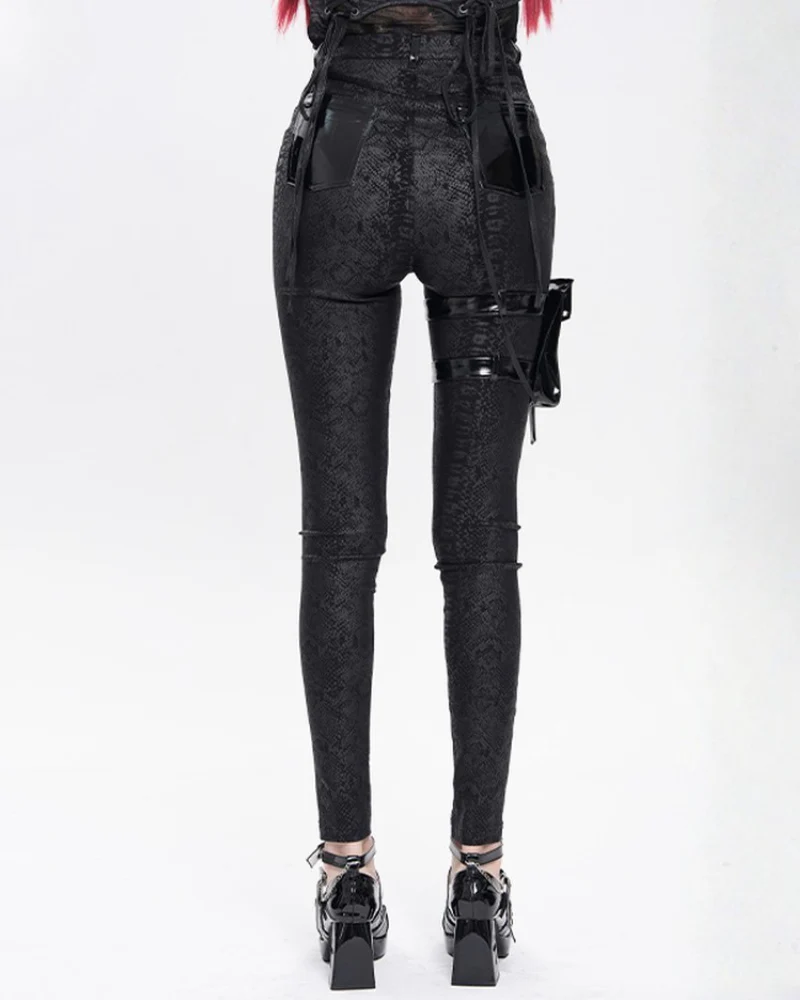 Darkwear Detachable Leg Bags Women Punk Pants - Image 3