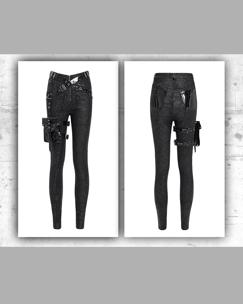 Darkwear Detachable Leg Bags Women Punk Pants - Image 7
