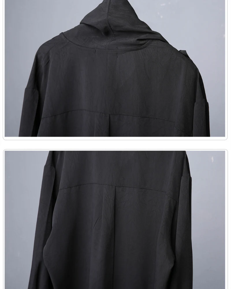 Darkwear Style Japanese Urban Scarf Collar Shirt - Image 10