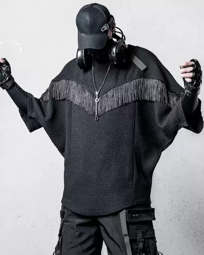 Darkwear Tassel Bat Sleeve T-Shirt - Image 3