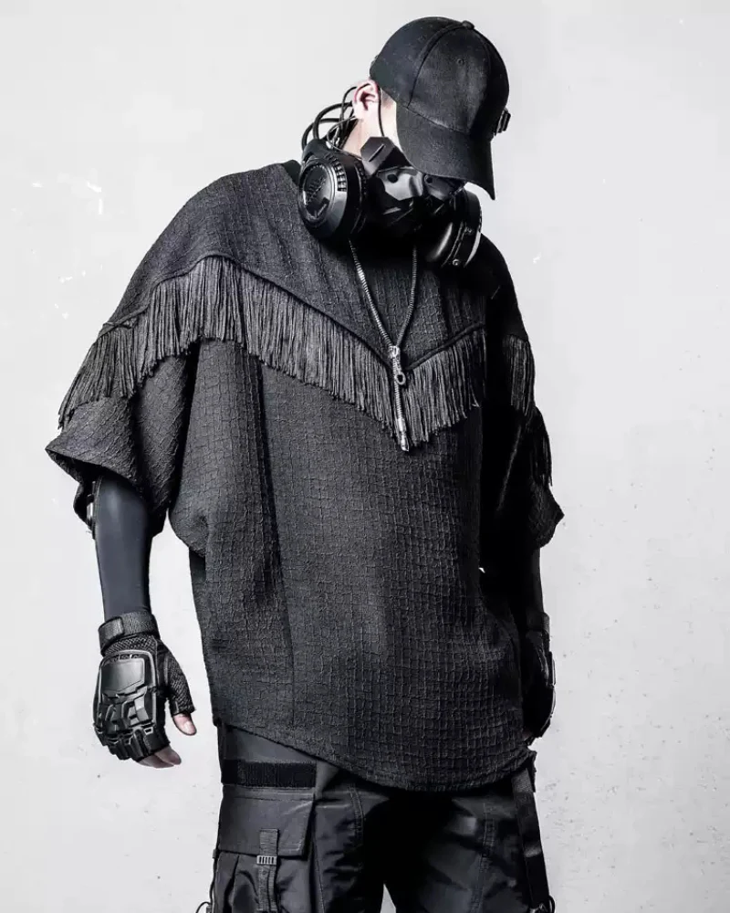 Darkwear Tassel Bat Sleeve T-Shirt - Image 5