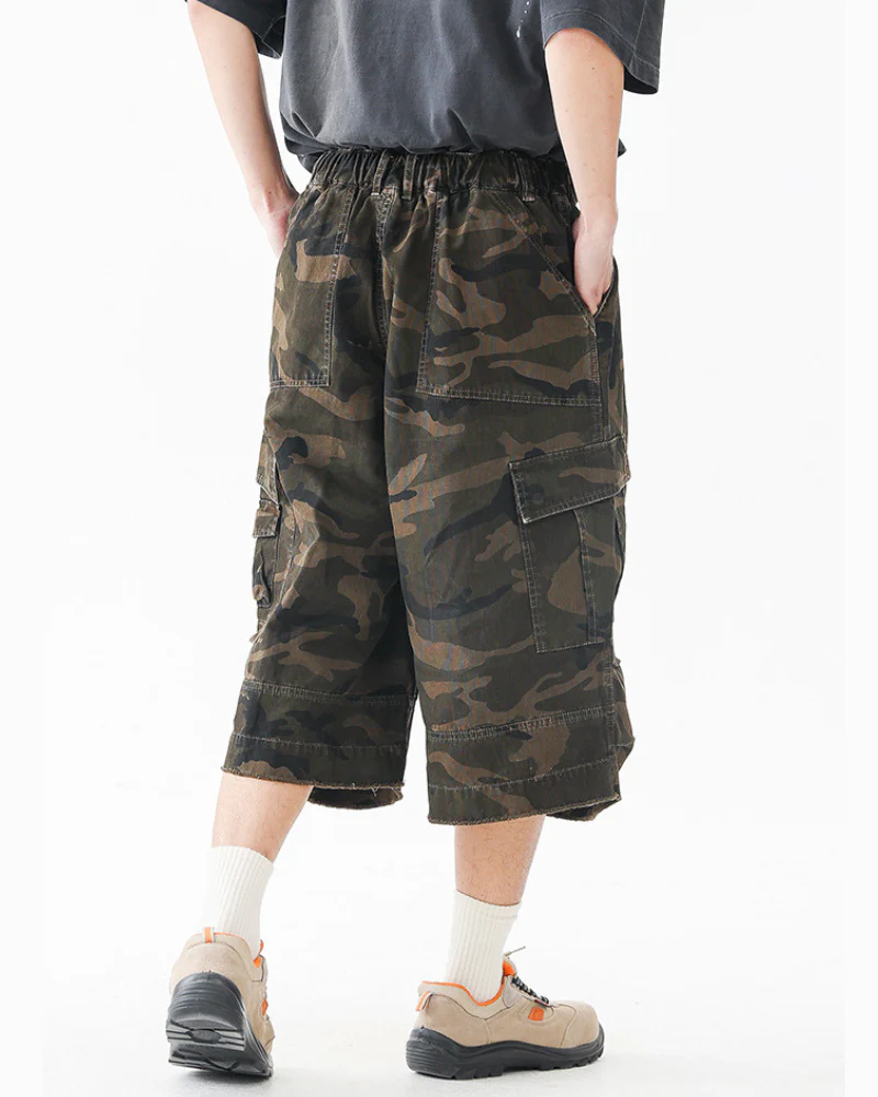 Streetwear Denim Style Baggy Camo Jorts - Image 6