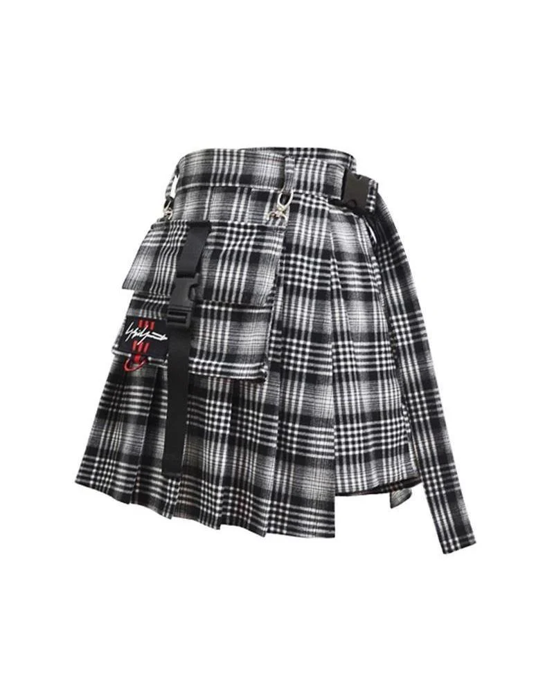 Detachable Pocket Black Cargo Skirt - Image 2