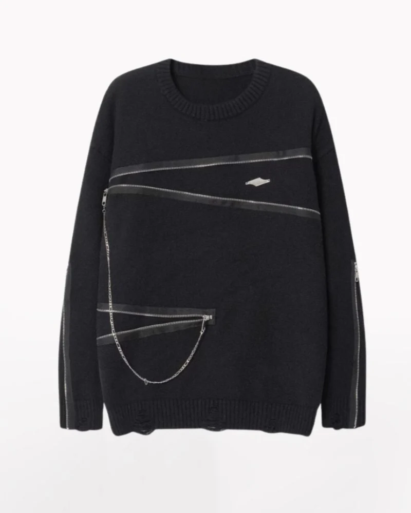 Double Zipper Oversize Lover Sweater