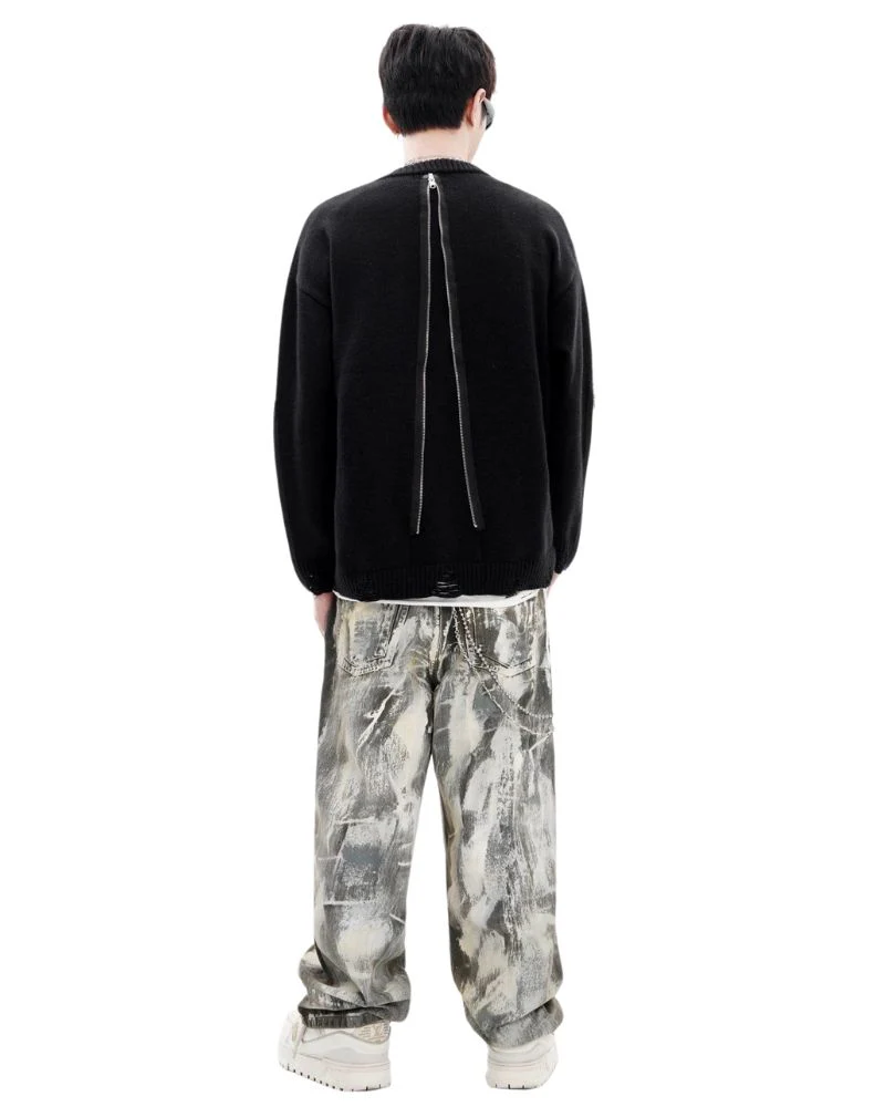 Double Zipper Oversize Lover Sweater - Image 7