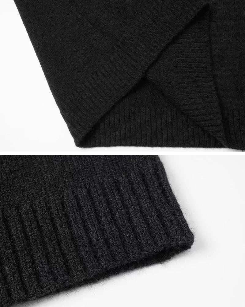 Color Block Drawstring Round Neck Lover Sweater - Image 10