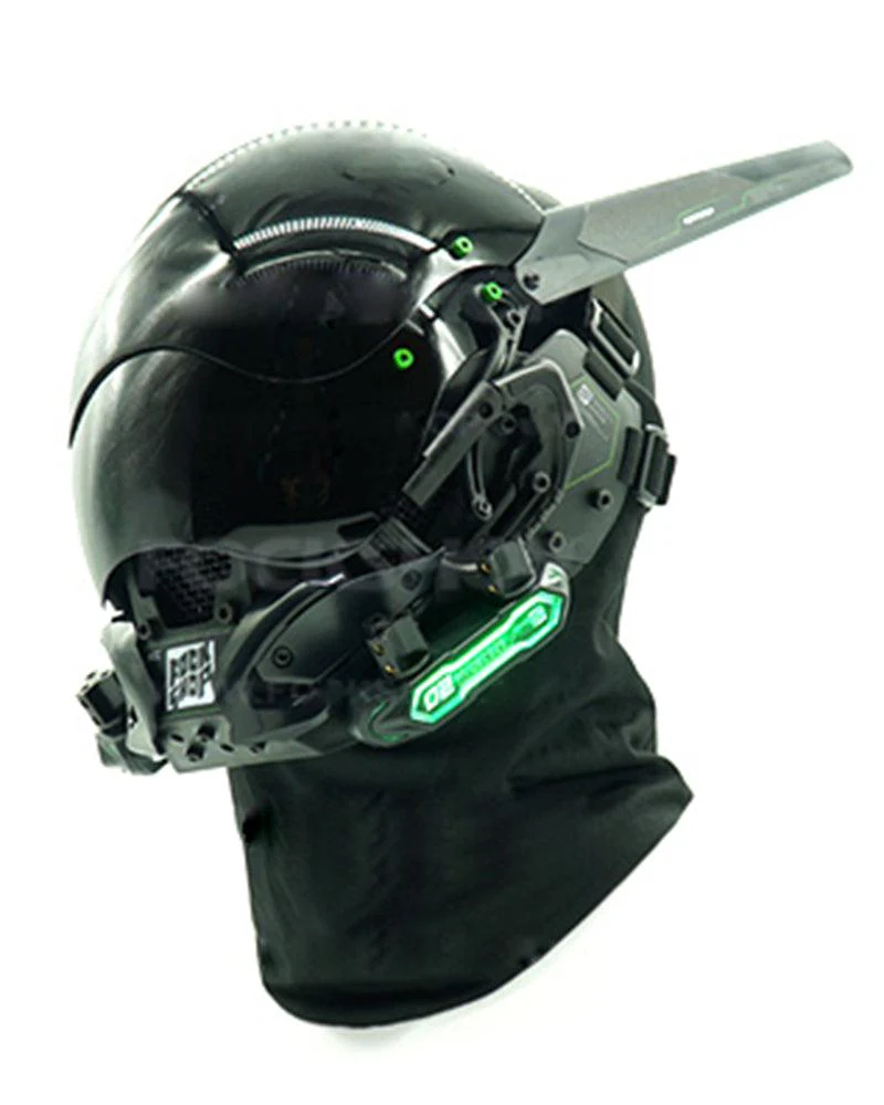 Earn Your Wings Cyberpunk Sci Fi Helmet Mask - Image 3