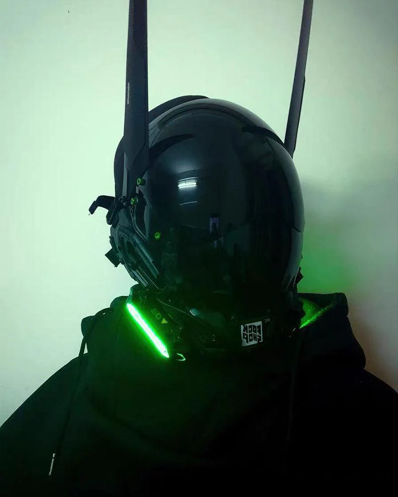 Earn Your Wings Cyberpunk Sci Fi Helmet Mask - Image 6