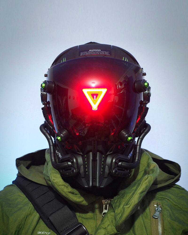 End The Battle LED Cyberpunk Helmet Mask - Image 3