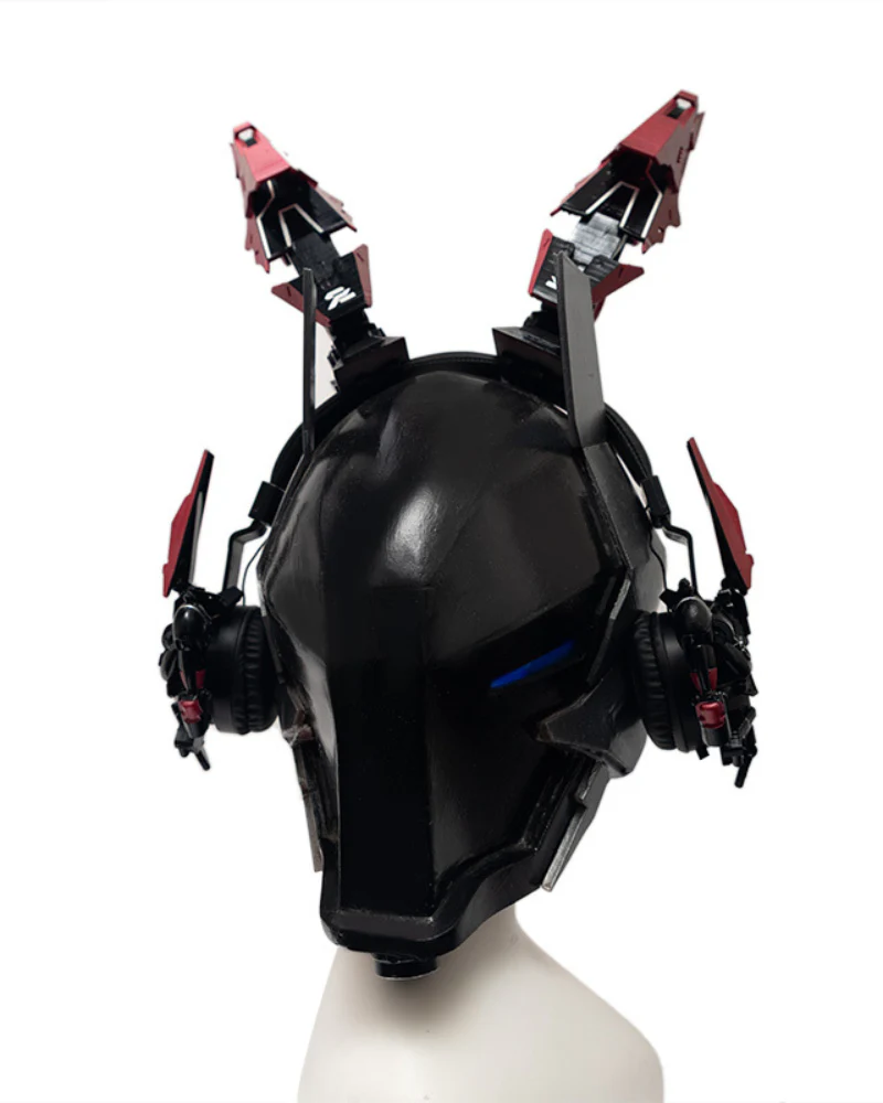 Fallen Angel Futuristic Cosplay Cyberpunk White Headband And Mask (Sold Separately) - Image 13