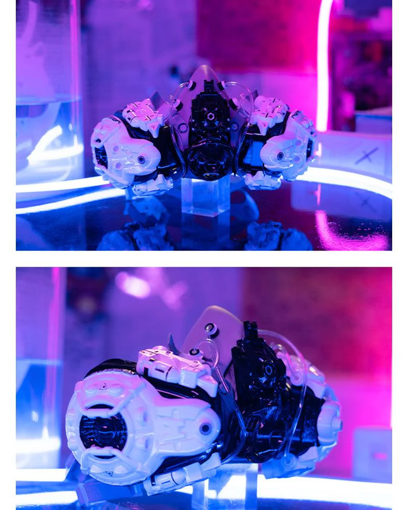 Fallen Angel Futuristic Cosplay Cyberpunk White Headband And Mask (Sold Separately) - Image 16