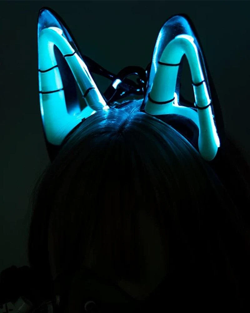 Fallen Angel Futuristic Cosplay Cyberpunk White Headband And Mask (Sold Separately) - Image 21