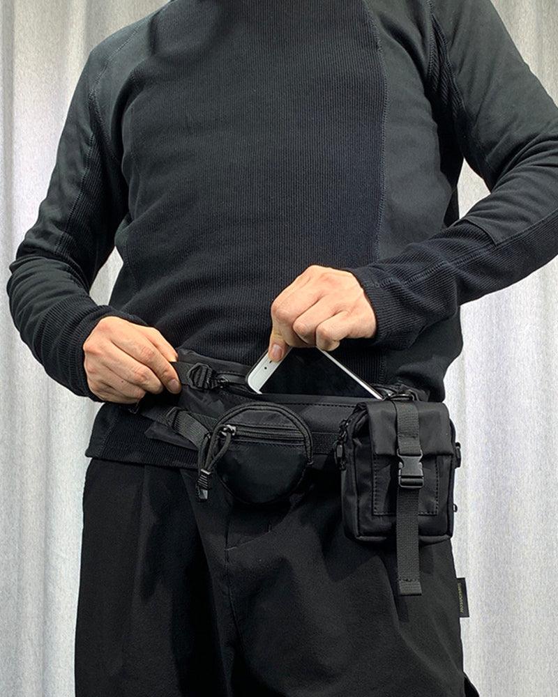 Functional Black Crossbody Chest Bag - Image 4