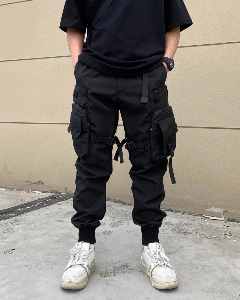 Functional Black Multi-Pocket Cargo Pants - Image 10