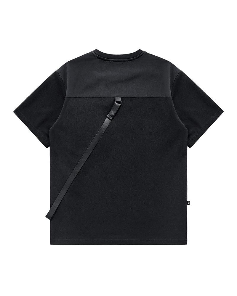 Functional Chest Bag Ribbon Techwear T-Shirt - Image 2