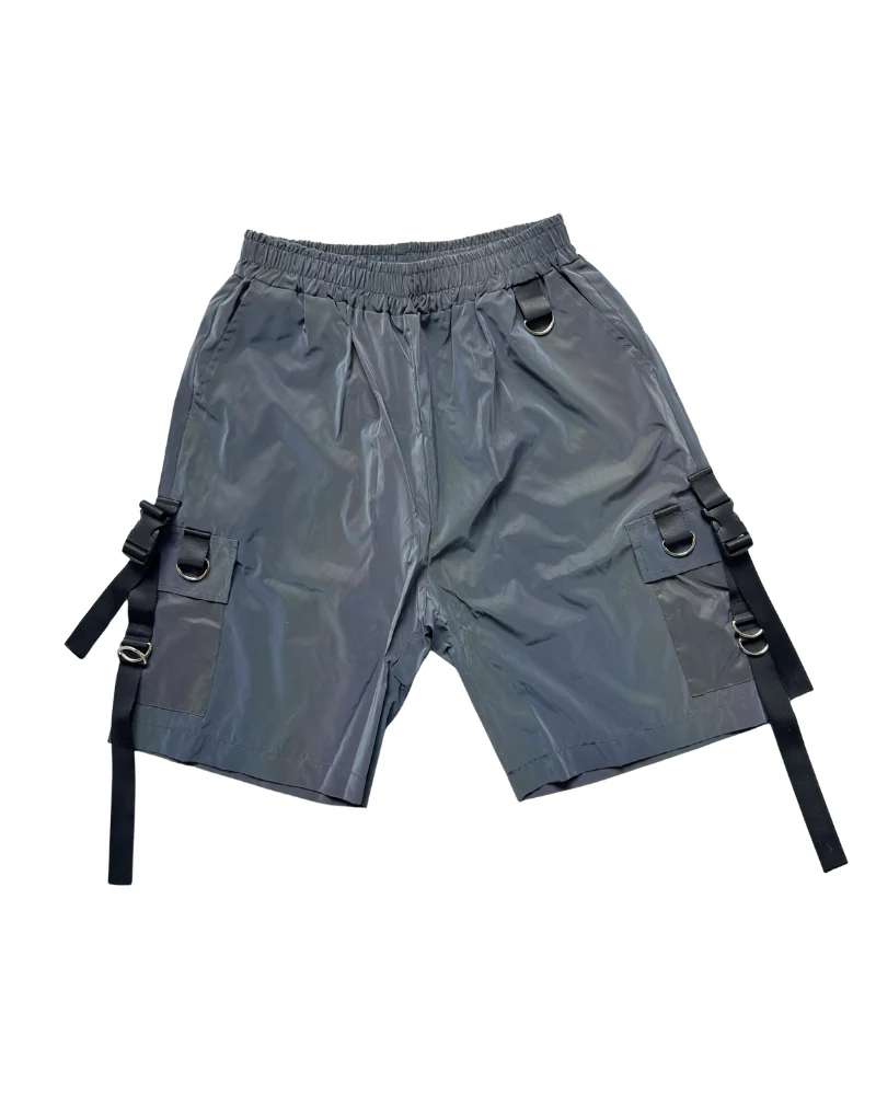 Functional Colorful Reflective Cargo Shorts - Image 5