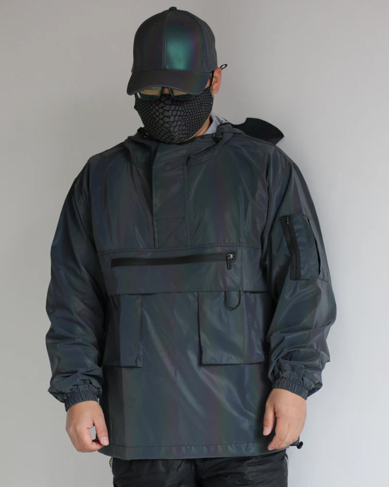 Functional Reflective Half-Zip Hooded Jacket - Image 12