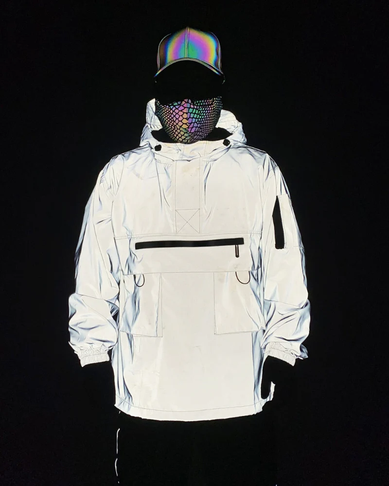 Functional Reflective Half-Zip Hooded Jacket - Image 3