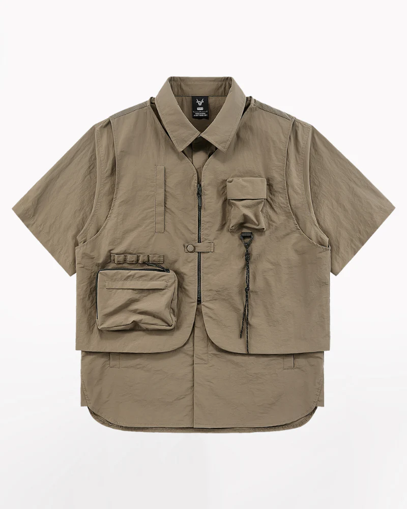 Functional Fake Two-Piece Short Sleeve Tech Shirt