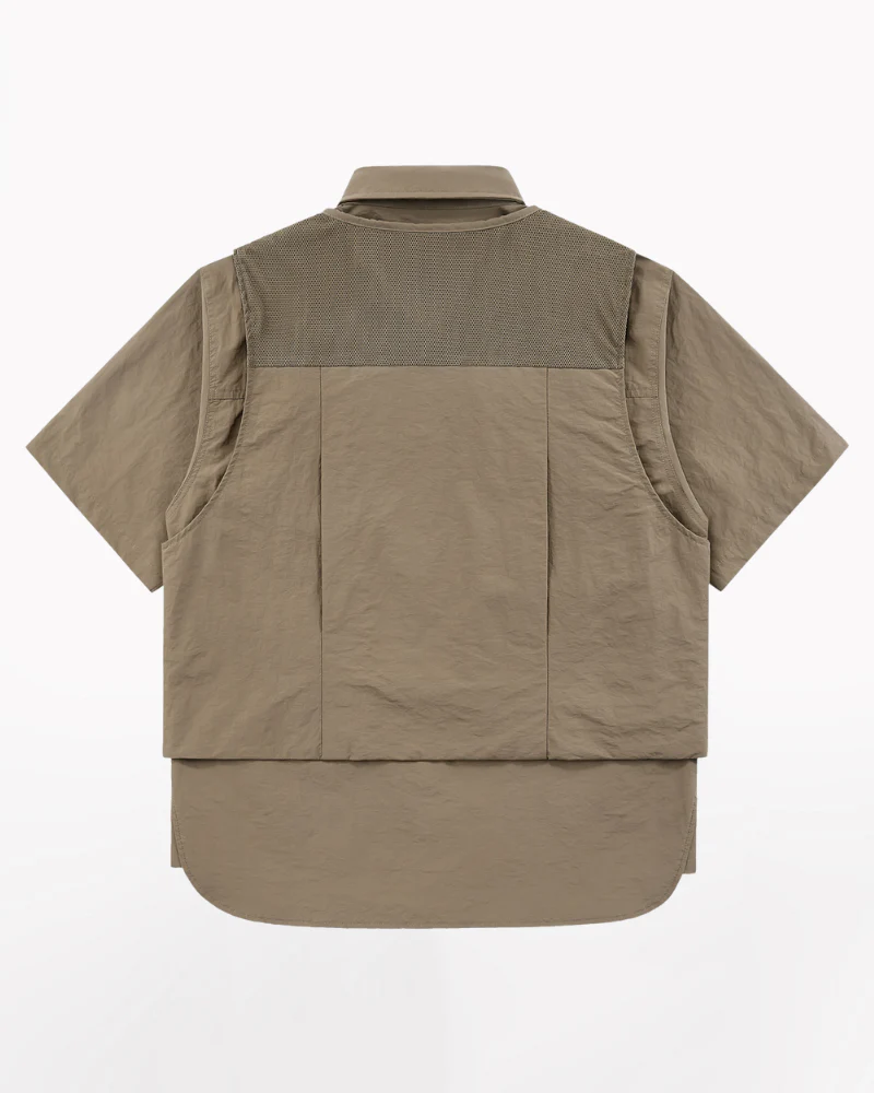 Functional Fake Two-Piece Short Sleeve Tech Shirt - Image 3