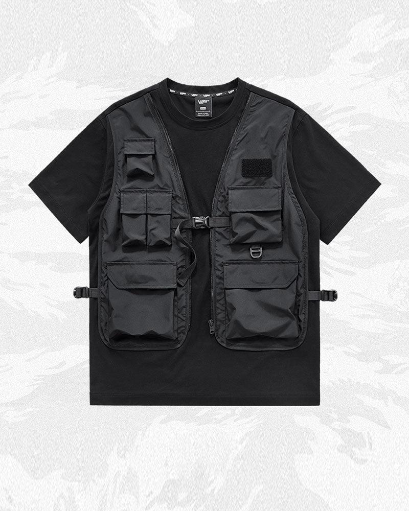 Functional Fake Two Vest Techwear T-Shirt - Image 3
