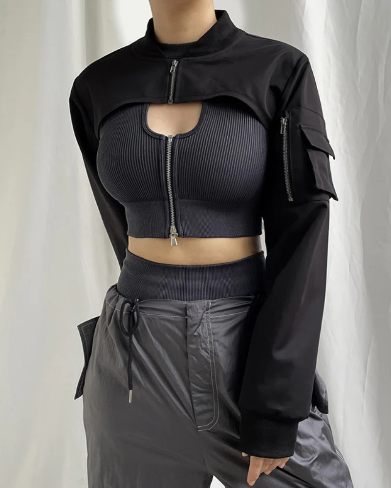 Functional Irregular Crop Top - Image 6