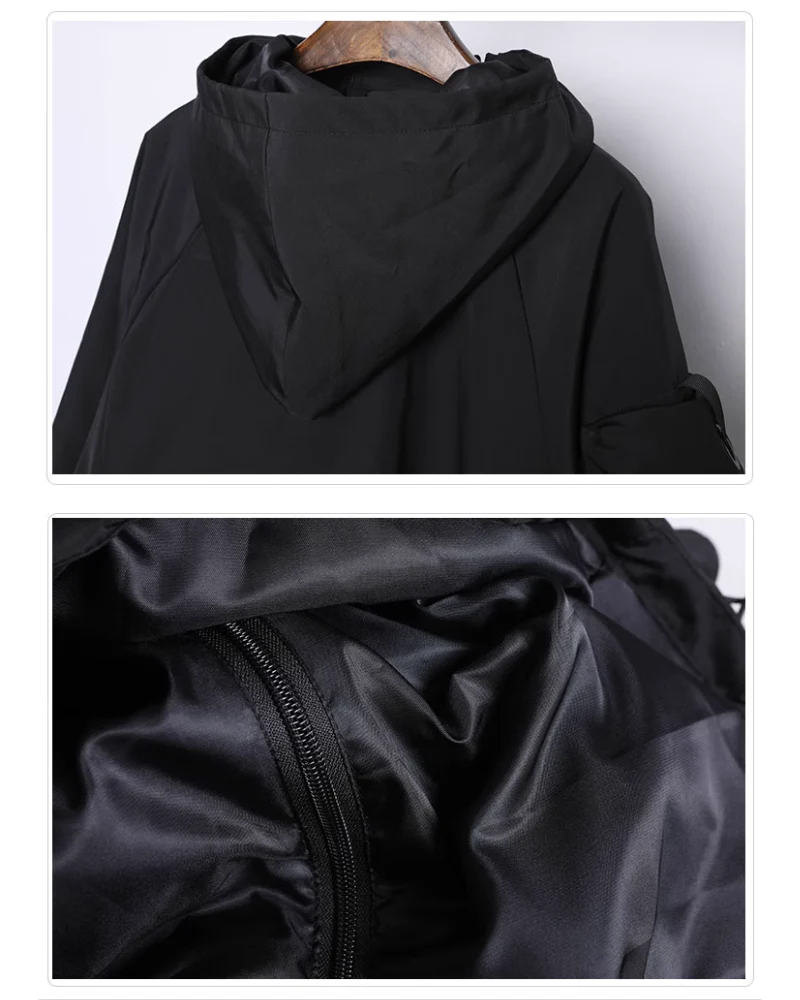 Functional Hardcore Loose Cyberpunk Hooded Jacket - Image 13