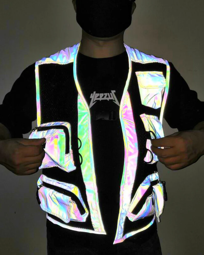 Functional Multi-Pocket Colorful Reflective Vest - Image 3