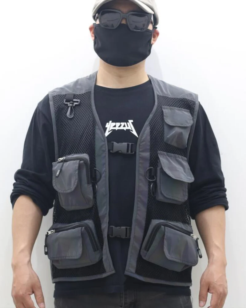 Functional Multi-Pocket Colorful Reflective Vest - Image 5
