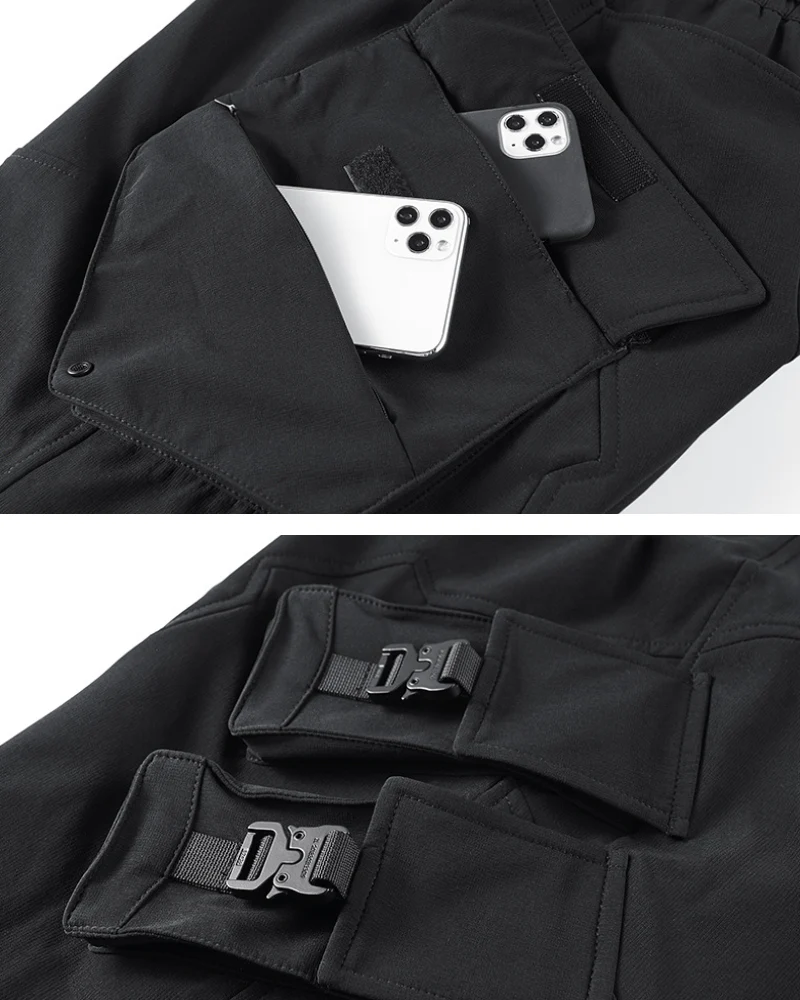 Functional Multi-Pocket Tech Cargo Shorts - Image 9