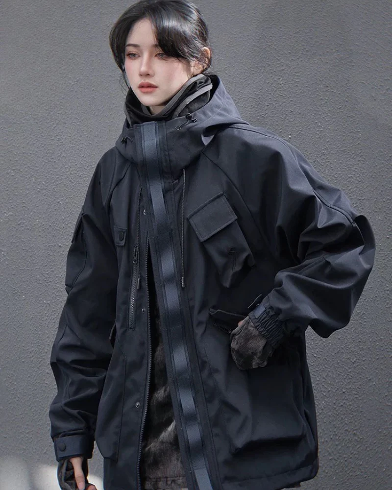 Functional Multi-Pocket Unisex Hooded Jacket - Image 12