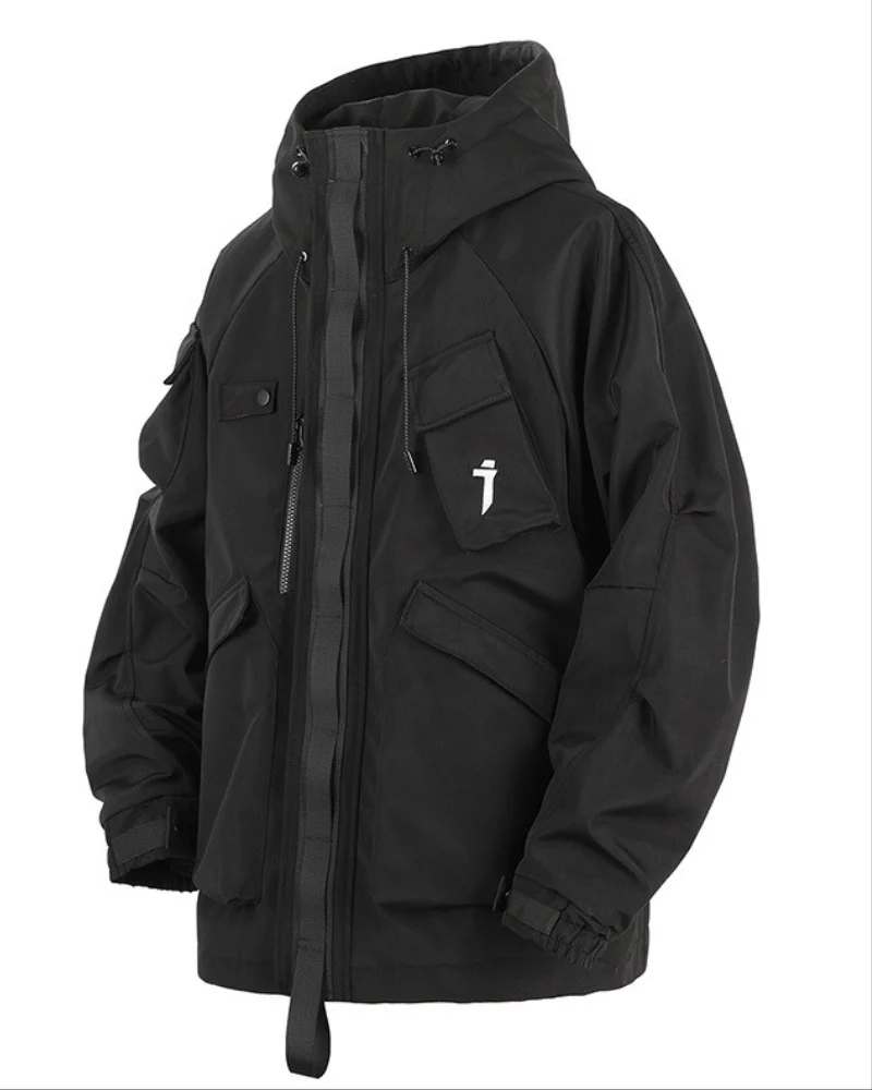 Functional Multi-Pocket Unisex Hooded Jacket - Image 2