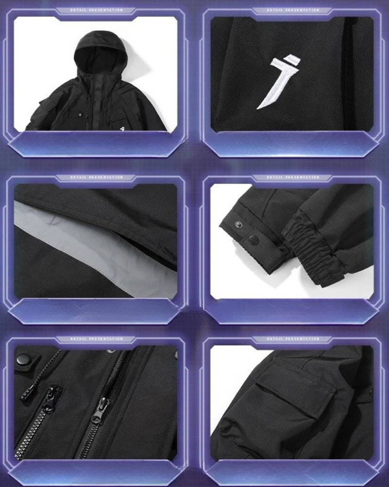 Functional Multi-Pocket Unisex Hooded Jacket - Image 20